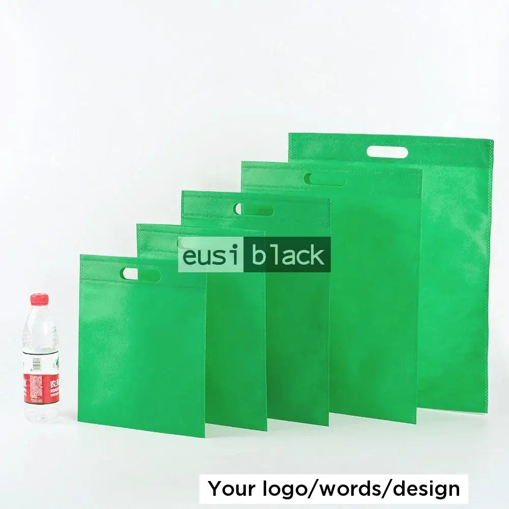 Flat non-woven carrier bag Green / A5