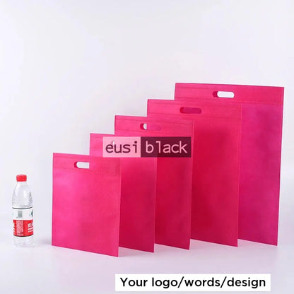 Flat non-woven carrier bag Pink / A5