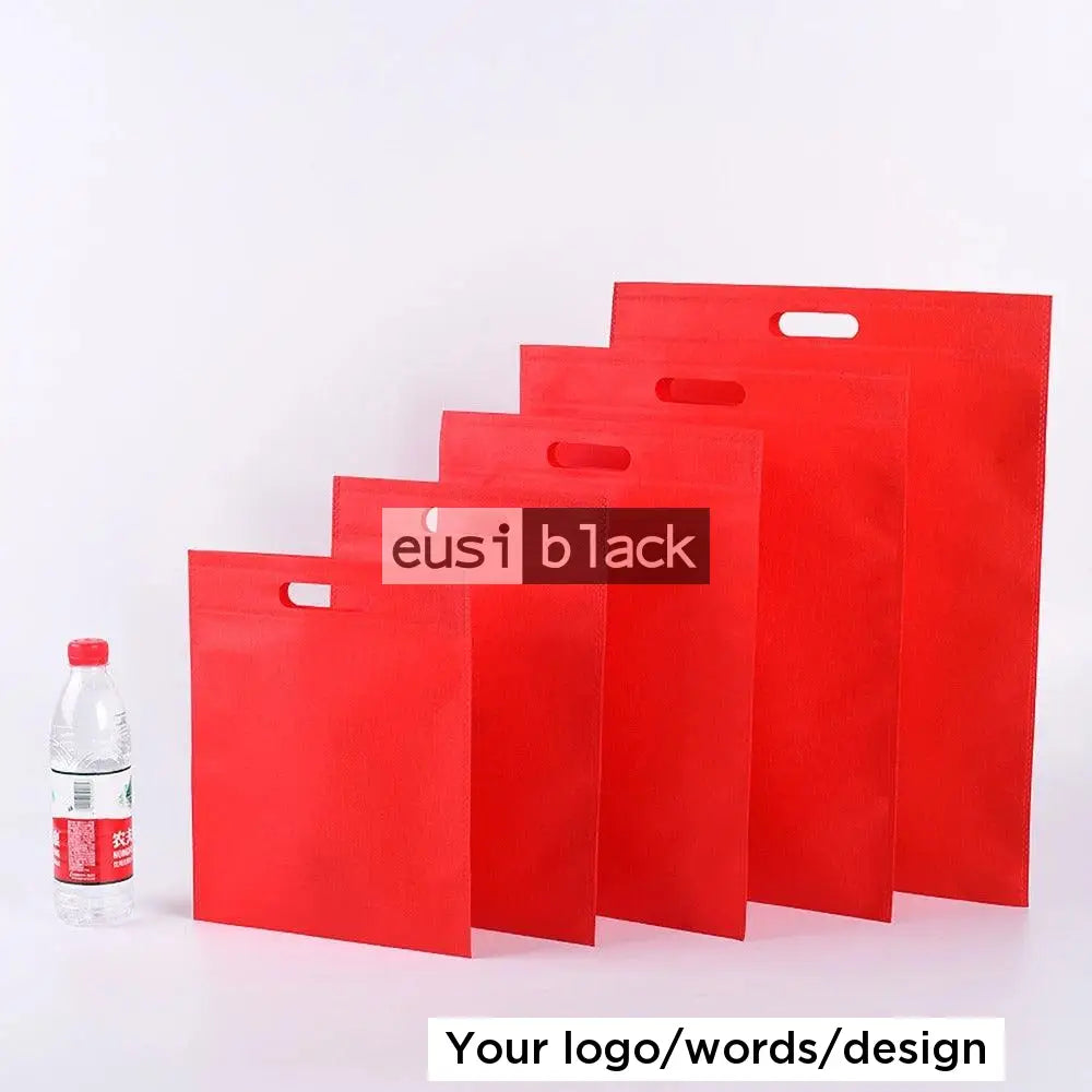 Flat non-woven carrier bag Red / A5