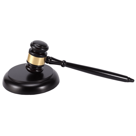 Judge's brass plated gavel