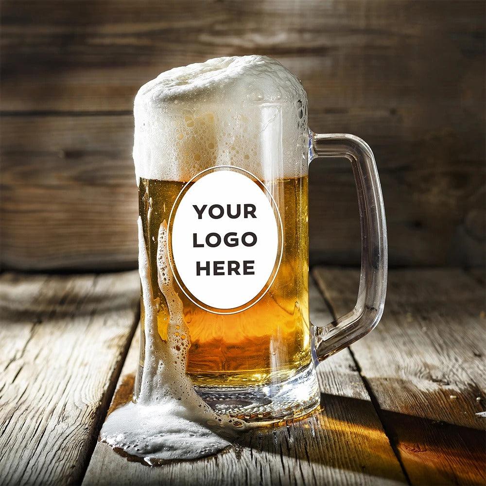 Transparent beer mug