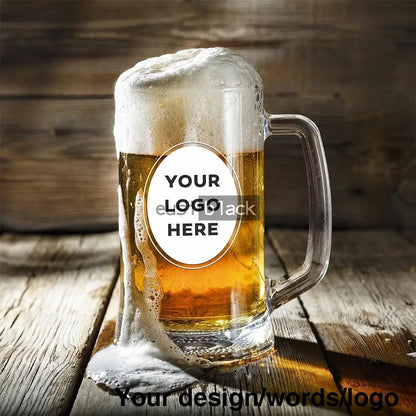 Transparent beer mug