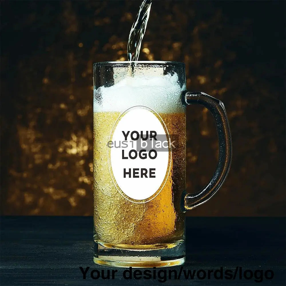 Transparent beer mug