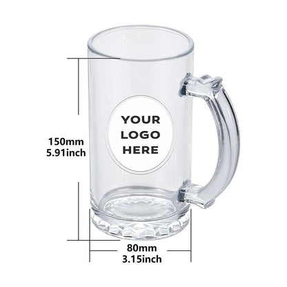 Transparent beer mug