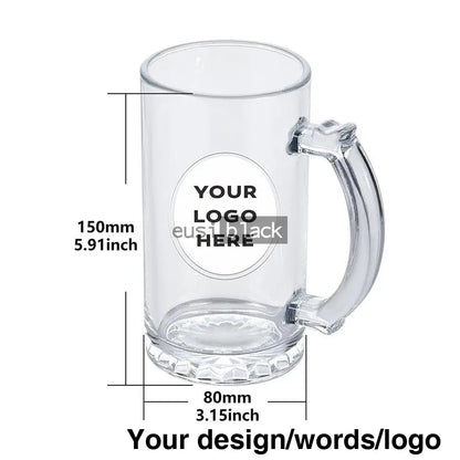 Transparent beer mug