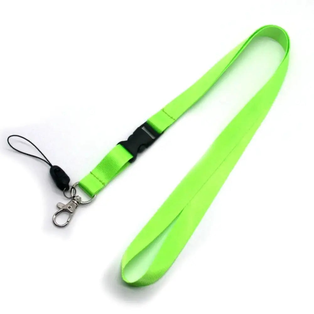 Detacheable 3 part lanyard Green / Soft silk