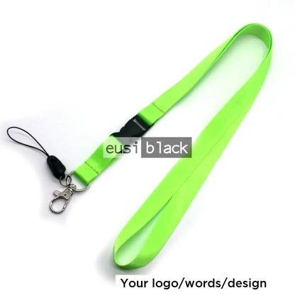 Detacheable 3 part lanyard Green / Soft silk