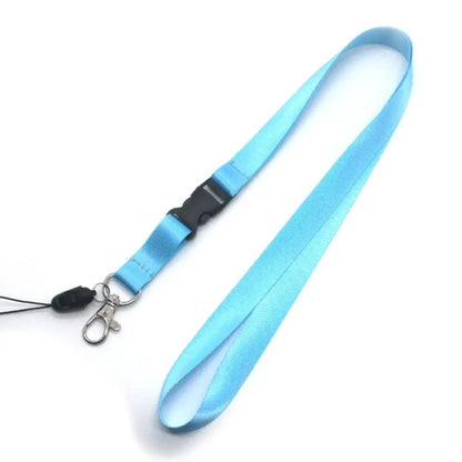 Detacheable 3 part lanyard Light blue / Soft silk