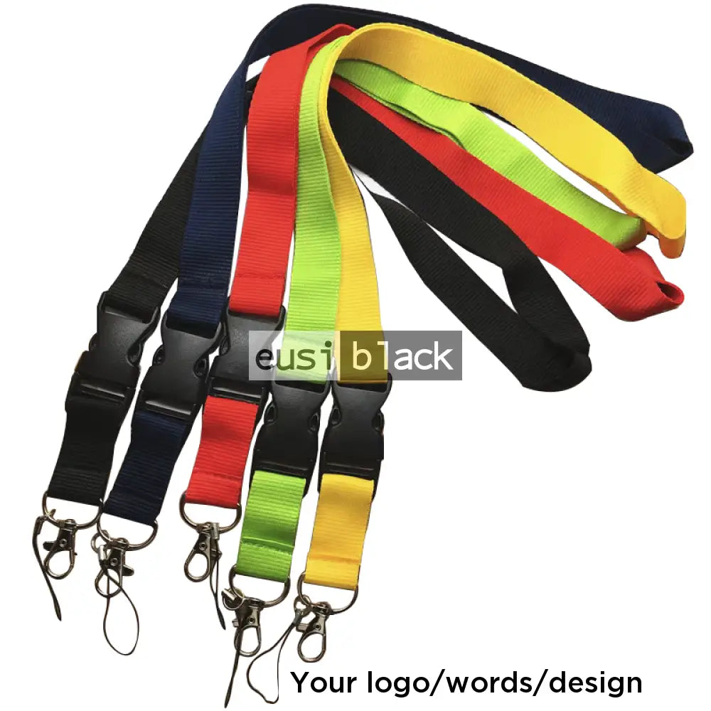 Detacheable 3 part lanyard Orange / Soft silk