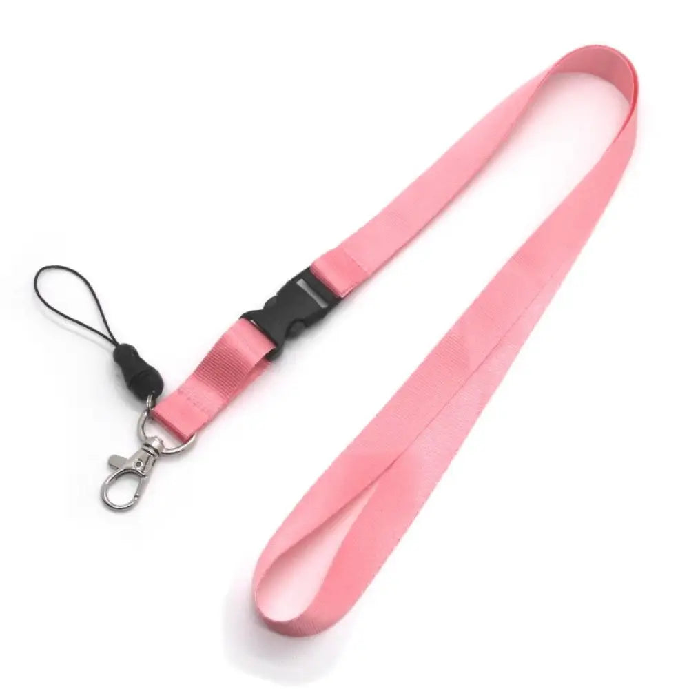 Detacheable 3 part lanyard Pink / Soft silk