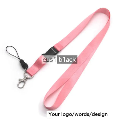 Detacheable 3 part lanyard Pink / Soft silk