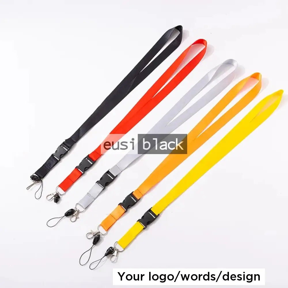 Detacheable 3 part lanyard Red / Soft silk