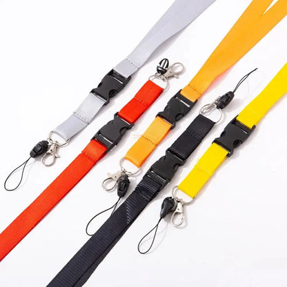 Detacheable 3 part lanyard White / Soft silk