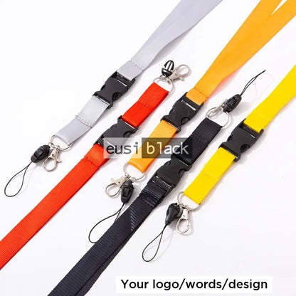 Detacheable 3 part lanyard White / Soft silk