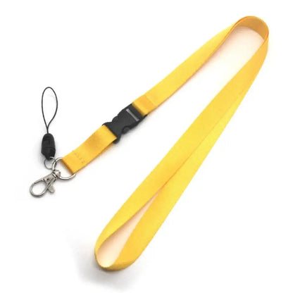 Detacheable 3 part lanyard Yellow / Soft silk