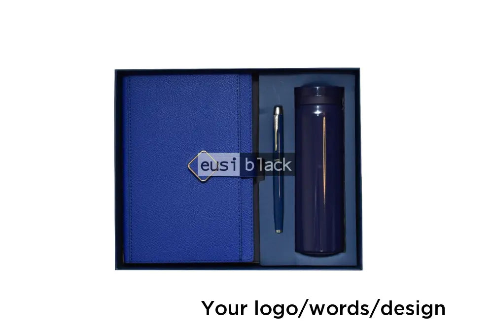 Diamond buckled notebook set - Blue