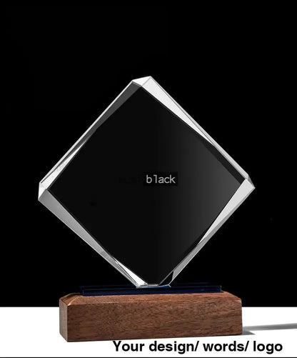 Diamond Crystal Award Wooden Base