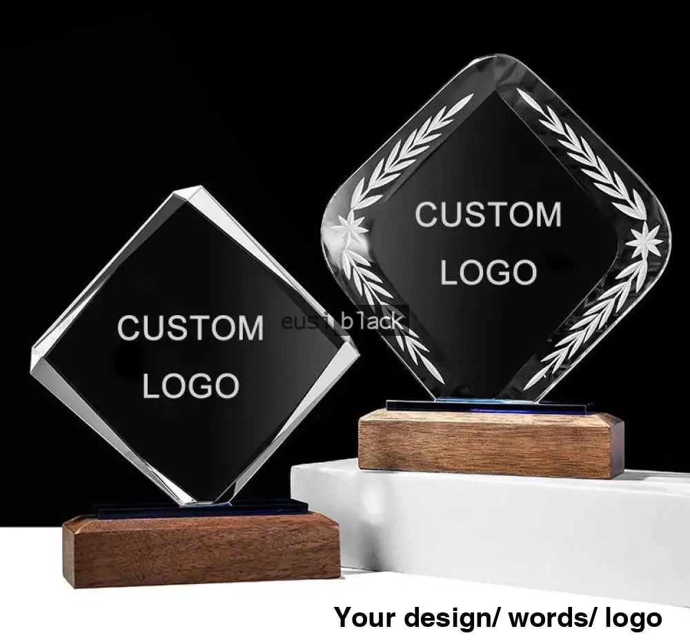 Diamond Crystal Award Wooden Base