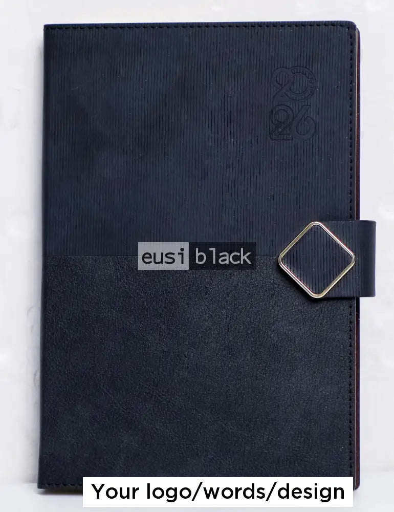 Diamond latched 2026 Diary - A5 - Black