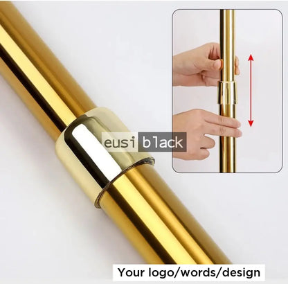 Double flag ceremonial metallic stand | 2M