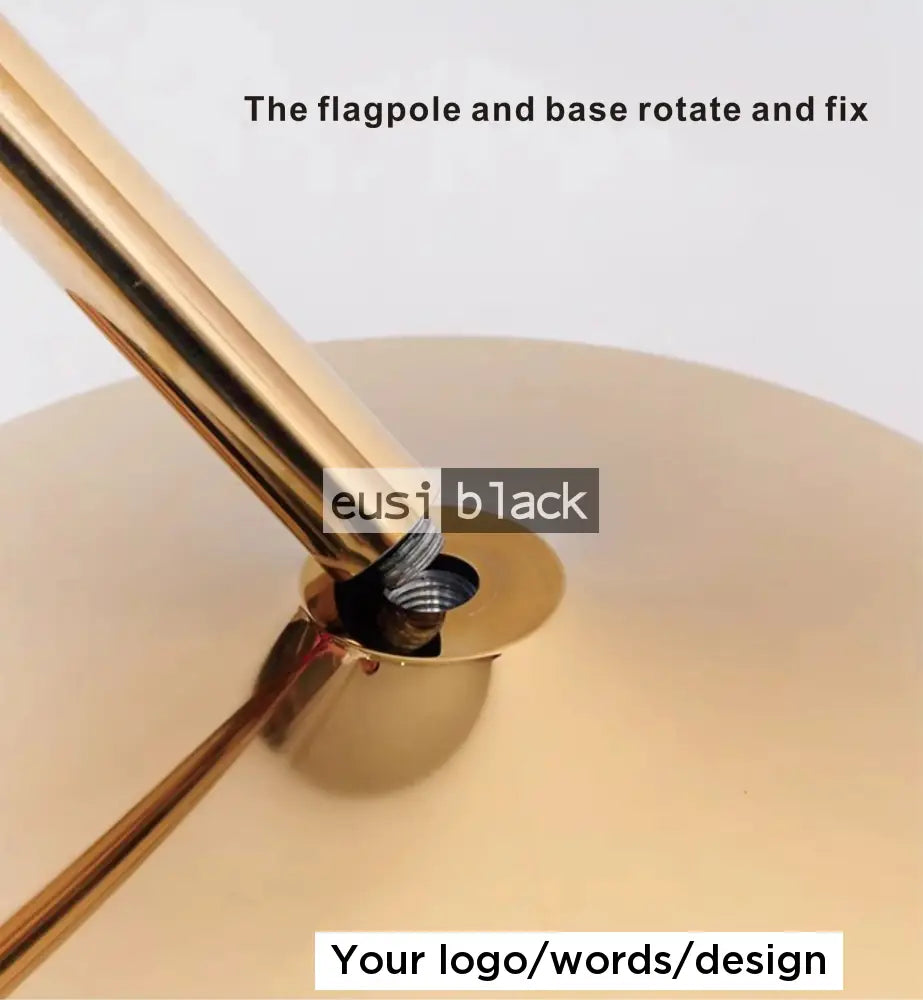 Double flag ceremonial metallic stand | 2M