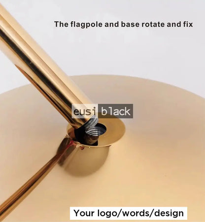 Double flag ceremonial metallic stand | 2M