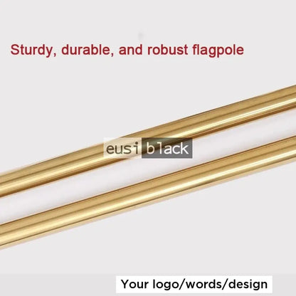 Double flag ceremonial metallic stand | 2M