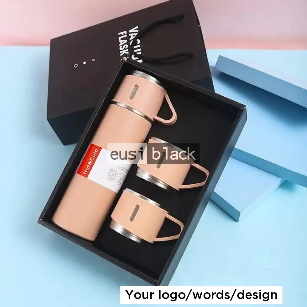 Double Layered Thermal Travel Set Baby pinkish