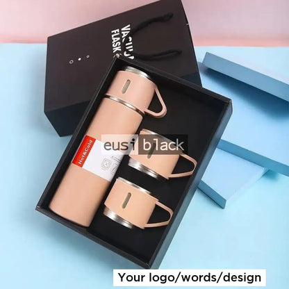 Double Layered Thermal Travel Set Baby pinkish