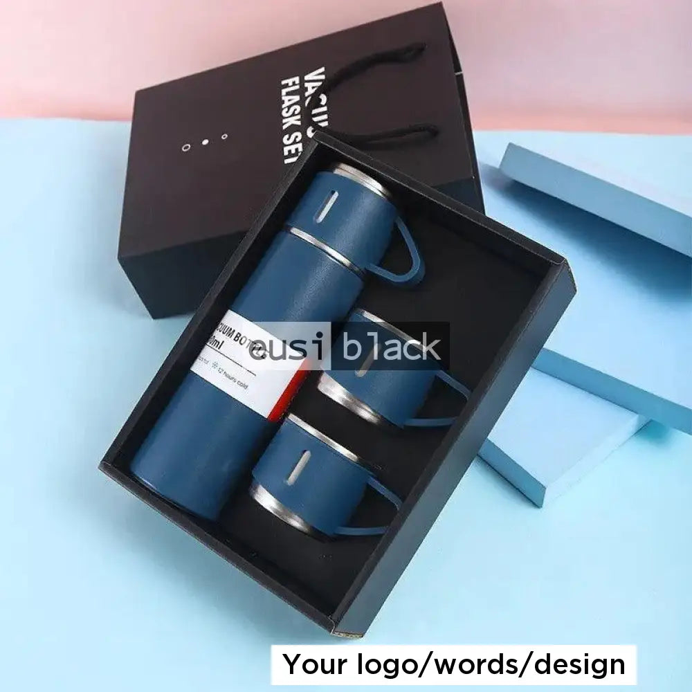 Double Layered Thermal Travel Set Blue