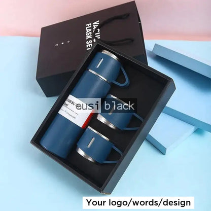 Double Layered Thermal Travel Set Blue