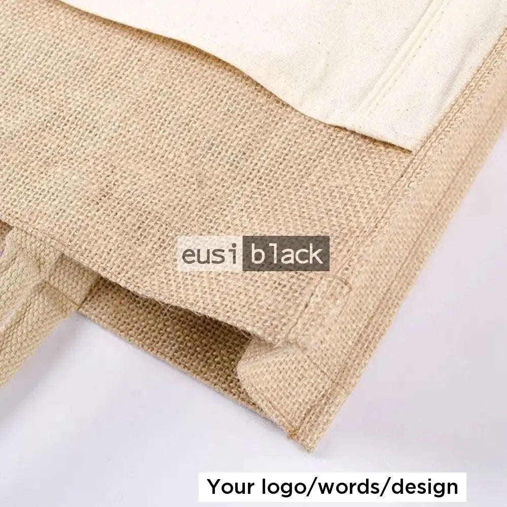 Double layered tote jute bag