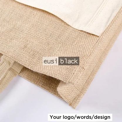 Double layered tote jute bag