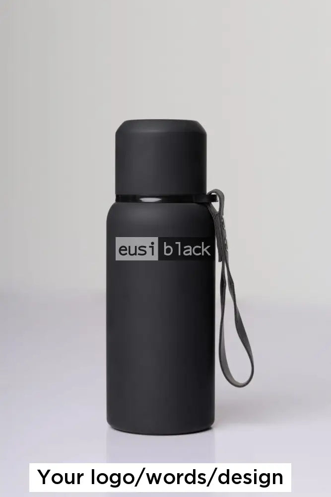 Double Walled Bullet Thermal Flask - Black