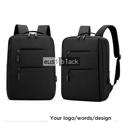Double zip laptop bag - Black
