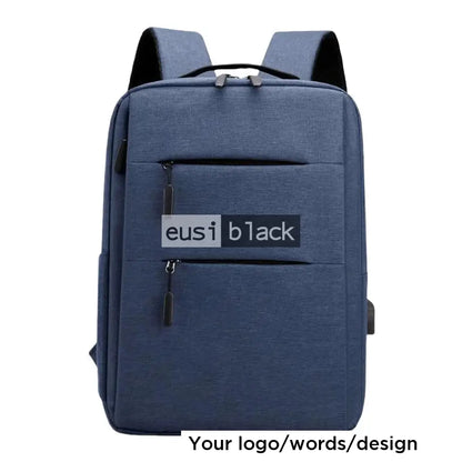 Double zip laptop bag - Blue