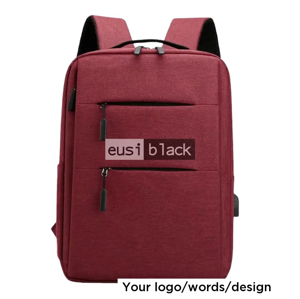 Double zip laptop bag - Red