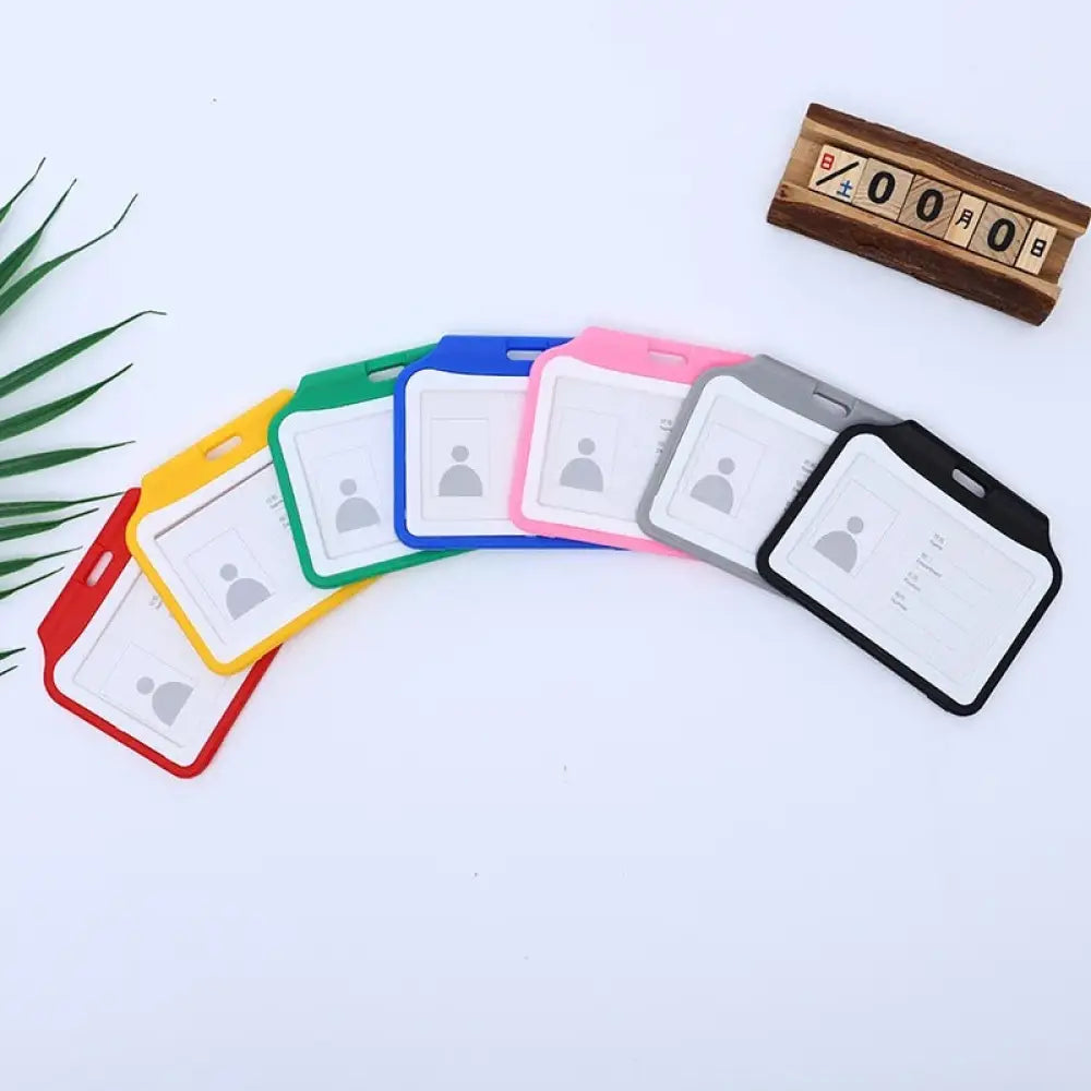 Dual color staff ID name tag pocket | Landscape Yellow