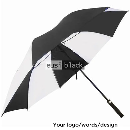 Dual colored large umbrella Black / 2 panel customization