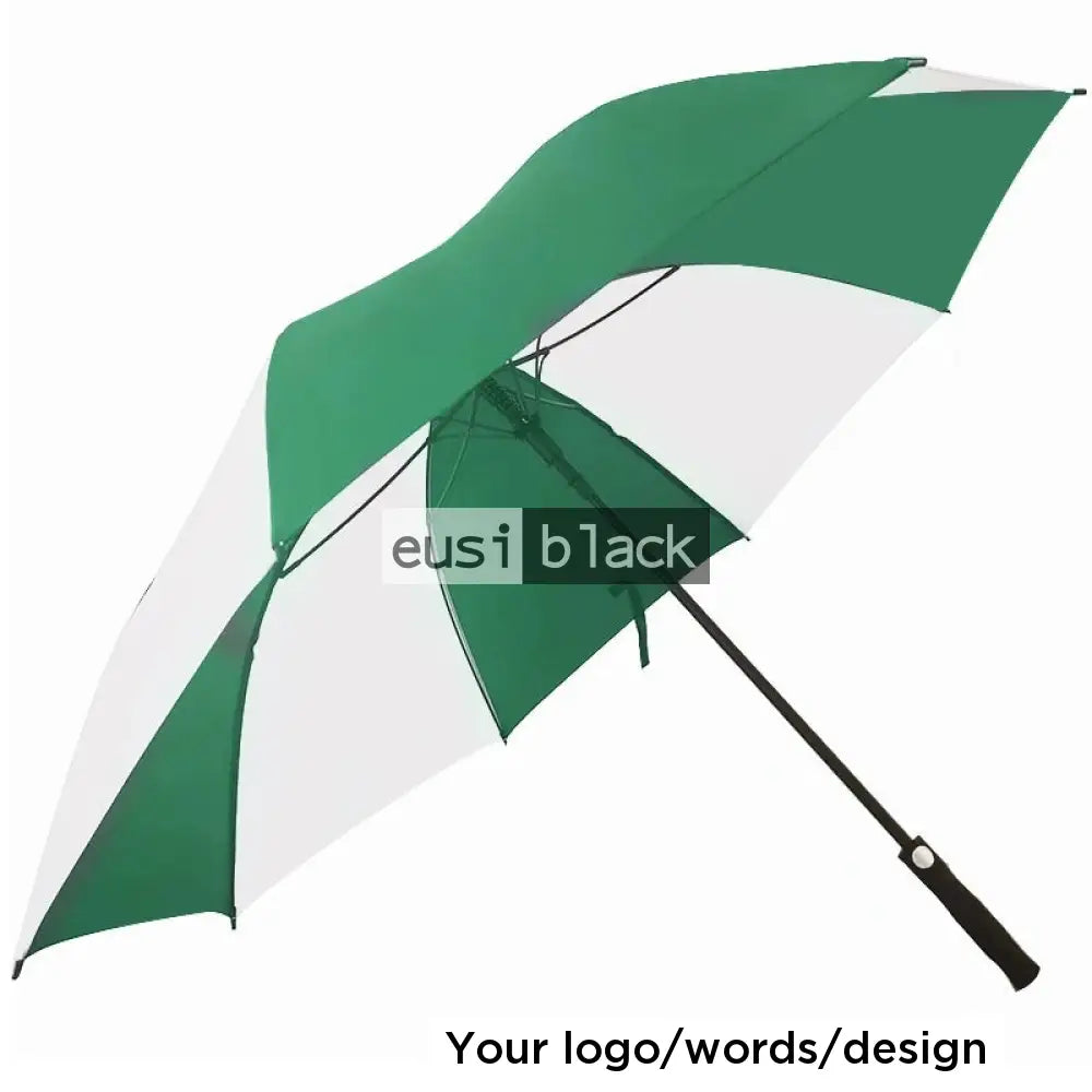 Dual colored large umbrella Green / 2 panel customization