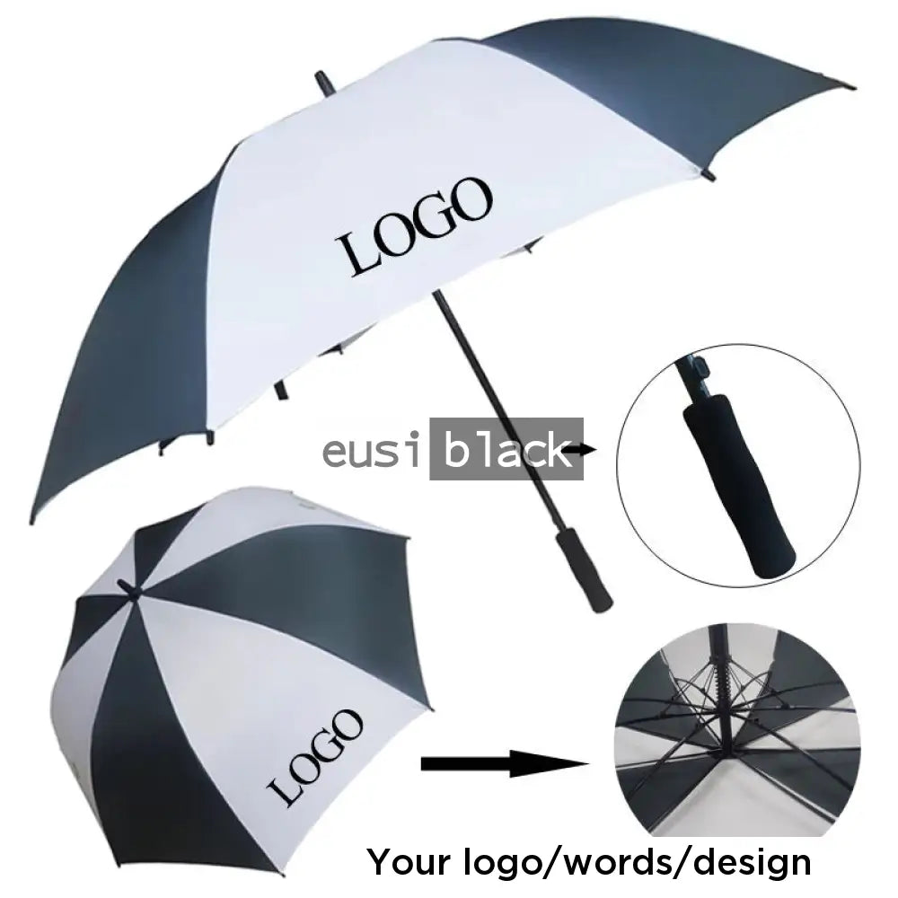Dual colored large umbrella Navy / 2 panel customization