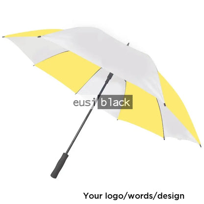 Dual colored large umbrella Yellow / 2 panel customization
