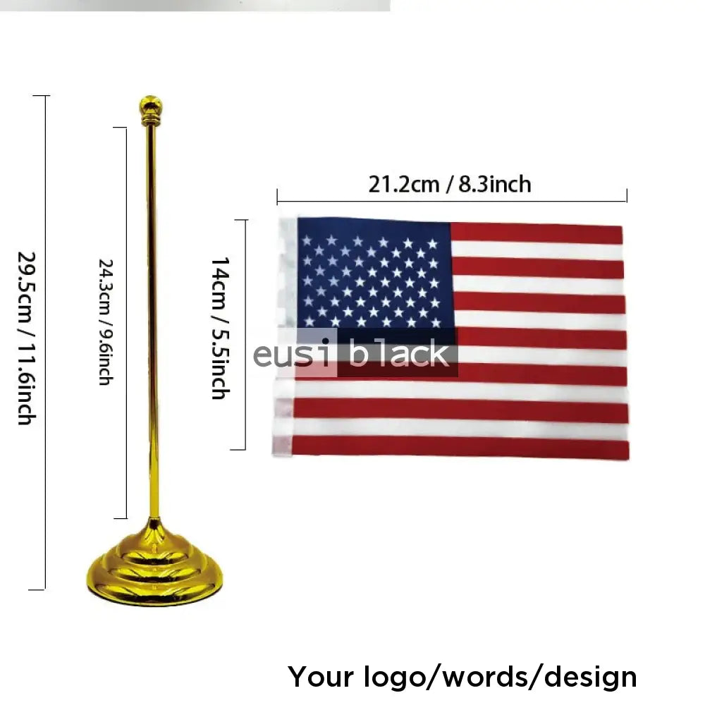 Dual face-down table flag