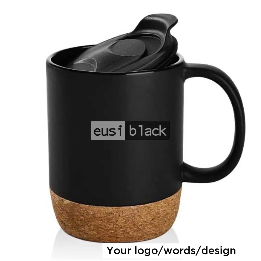 Eco ceramic splash proof mug - 450ml - Black