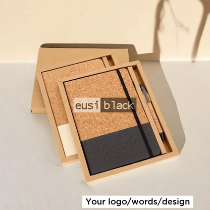 Eco Mini Notebook A5 Eco notebook set from recycled materials personalized by Eusi Black ...