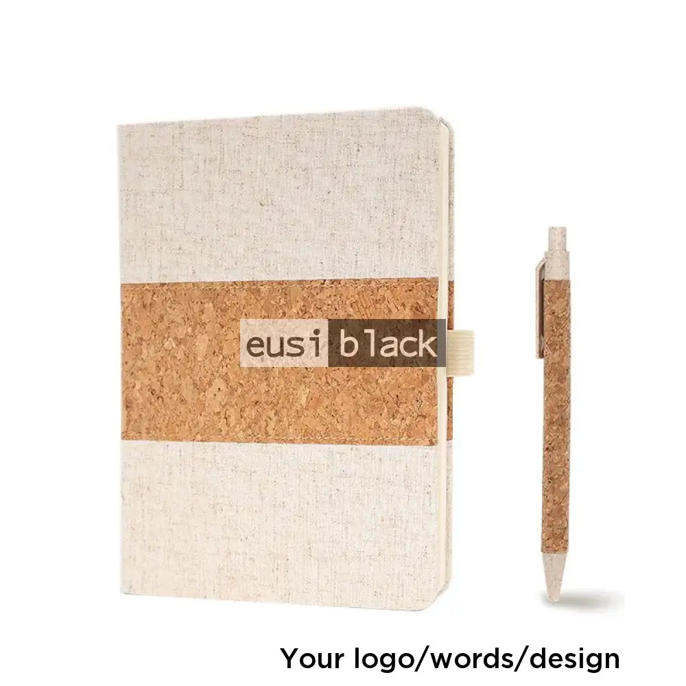Eco Mini Notebook A5 Eco notebook set from recycled materials personalized by Eusi Black ...
