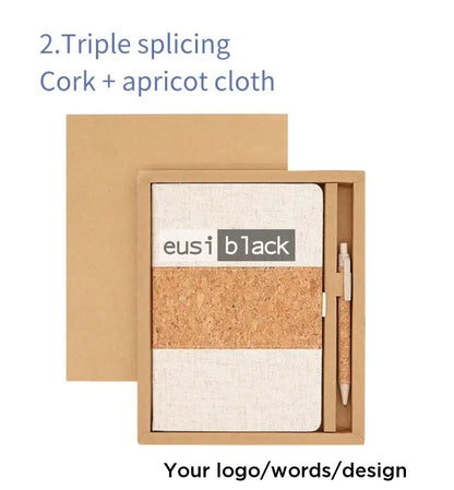 Eco Mini Notebook A5 Eco notebook set from recycled materials personalized by Eusi Black ...