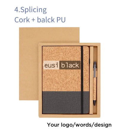 Eco Mini Notebook A5 Eco notebook set from recycled materials personalized by Eusi Black ...
