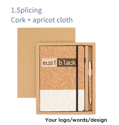 Eco Mini Notebook A5 Eco notebook set from recycled materials personalized by Eusi Black ...