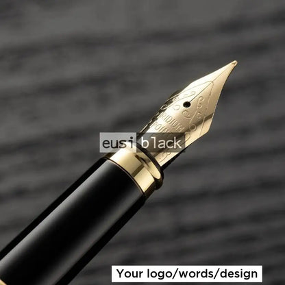 Executive Fountain Pen Silver On Black / Pen Only